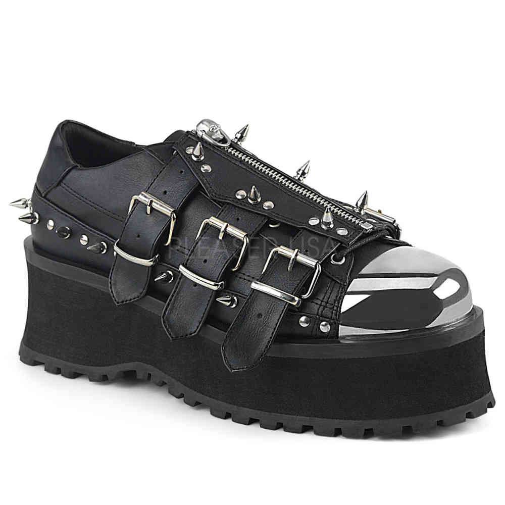 DemoniaCult - GRAVEDIGGER03 Platform sneakers - Black Product image